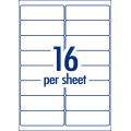 Thumbnail image of Avery Premium White Inkjet Laser Address Labels with AveryEco 16UP 20 Sheets 99.1 x 34mm L7162