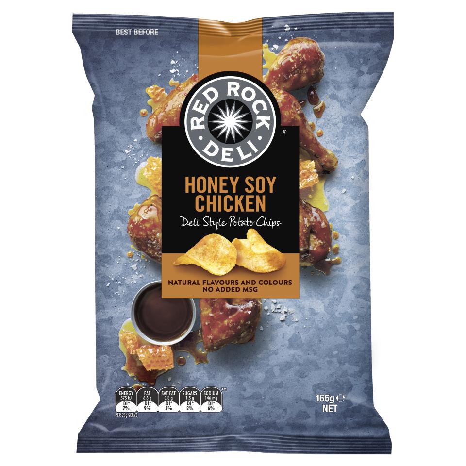 Red Rock Deli Chips Honey Soy Chicken 165g | Winc