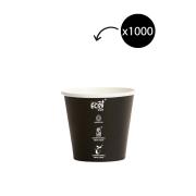 Truly Eco Single Wall Uni 90mm Coffee Cup Black 8oz Carton 1000