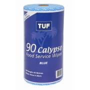 Tuf Calypso Food Service Antibacterial Wipes Blue 45m 90 Sheets Carton 6