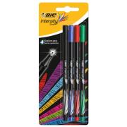 BIC Intensity Fineliner Pen Assorted Colours Pack 4