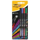 BIC Intensity Fineliner Pen Assorted Colours Pack 4