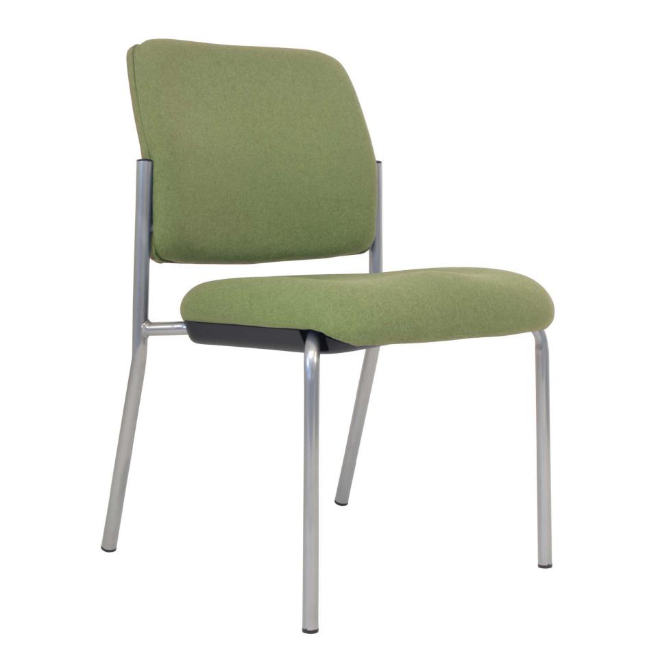 Buro Lindis 4 Leg Chair No Arms with Safetex Olive