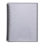 Winc Display Book A4 Refillable 20 Pocket Clear Front Cover Black Back Cover