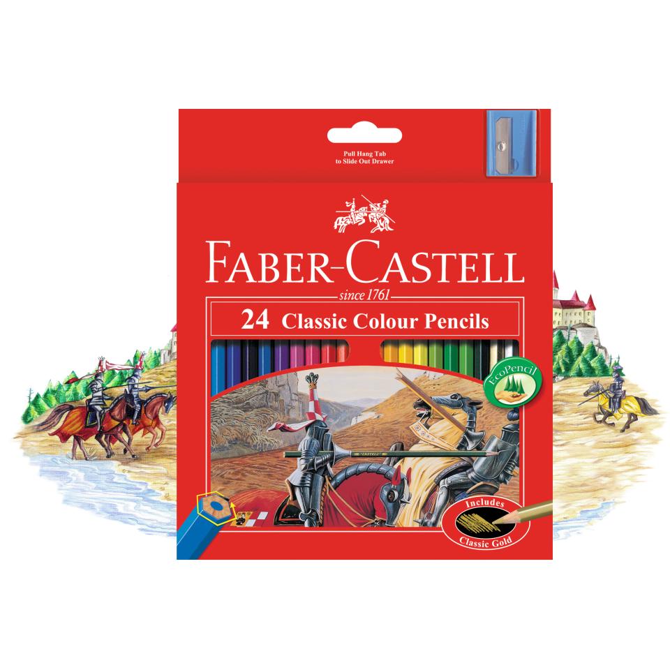 faber castell pencil classic colour pack 24  winc