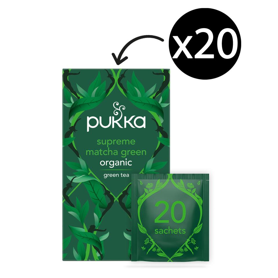 Pukka Supreme Matcha Tea Enveloped Tea Bags Pack 20