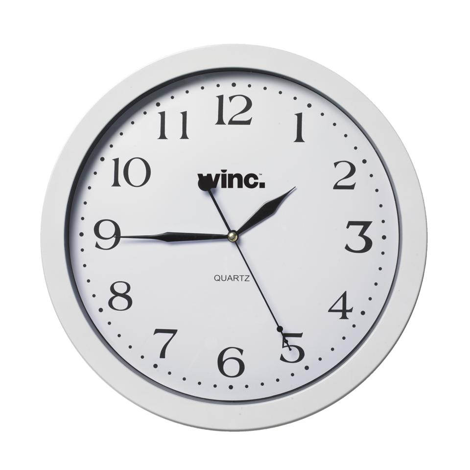 Winc Quartz Wall Clock 30cm White