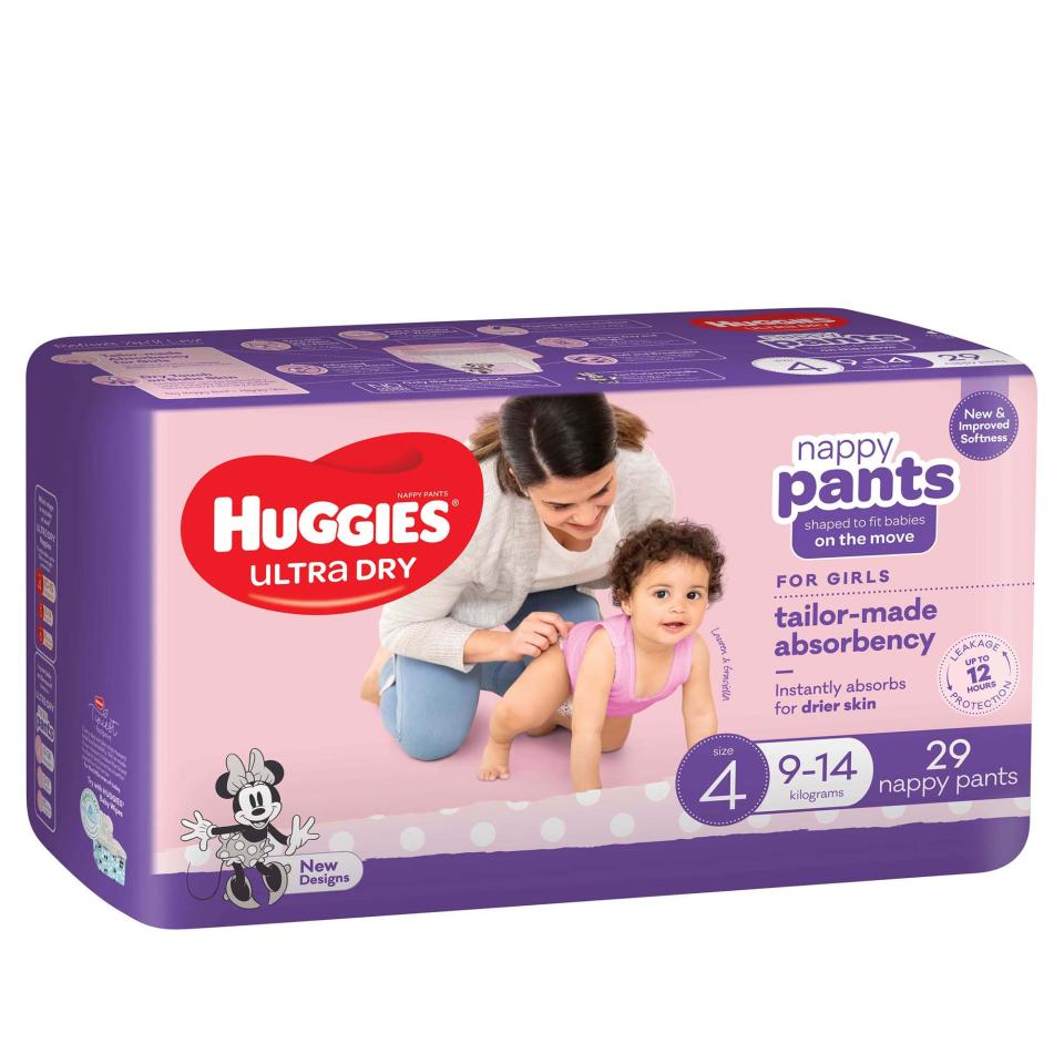 Huggies Ultra Dry Nappy Pants Toddler Girl Pack 29 Carton 4