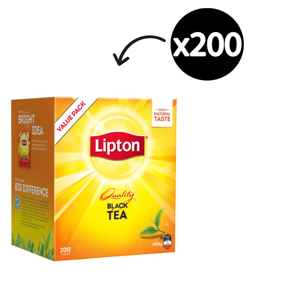 Lipton Black Tea Bags Pack 200 Winc