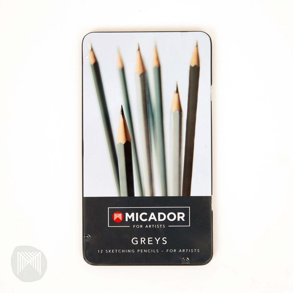 Micador For Artists Greys Sketching Set 12