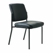 Buro Lindis Visitor Chair In Dillon Black PU