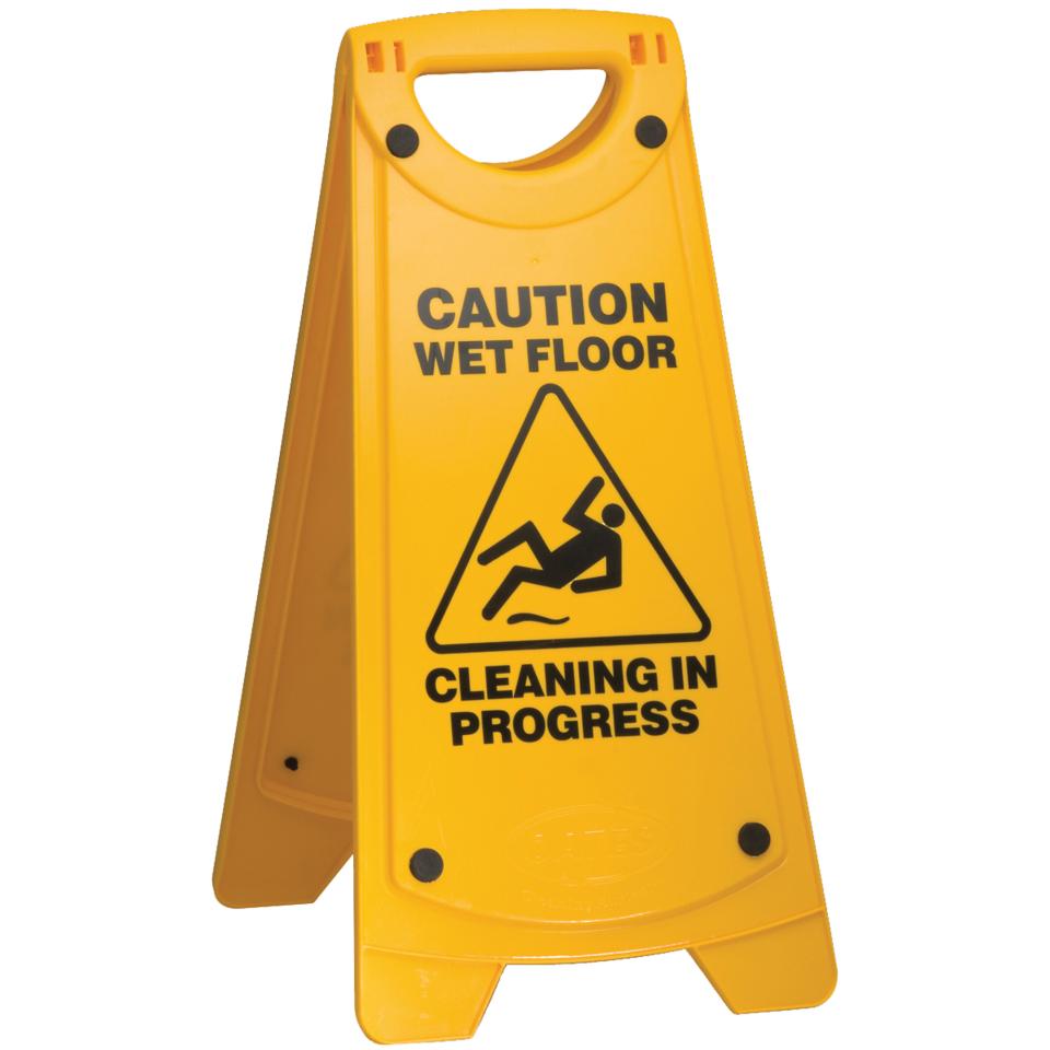 Oates Clean A Frame Caution Wet Floor Sign Yellow