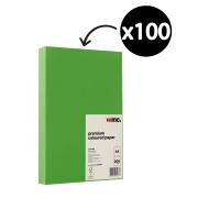 Winc Premium Coloured Cover Paper A4 200gsm Emerald Pack 100