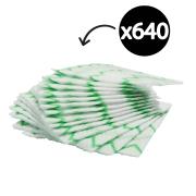 Rubbermaid Commercial Hygen Disposable Microfibre Cloth Green Pack 640
