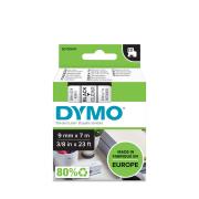 Dymo D1 Label Printer Tape 9mm x 7m Black On Clear