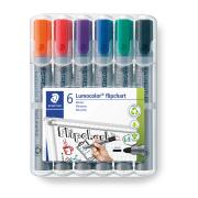 Staedtler Lumocolor Flip Chart Marker Assorted Colours Wallet 6