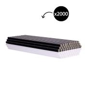 Rosche Paper Straw 4ply 6 x 197mm Black Carton 2000