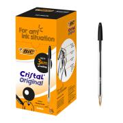 BIC Cristal Original Ballpoint Pen Medium 1.0mm Black 50 Pack