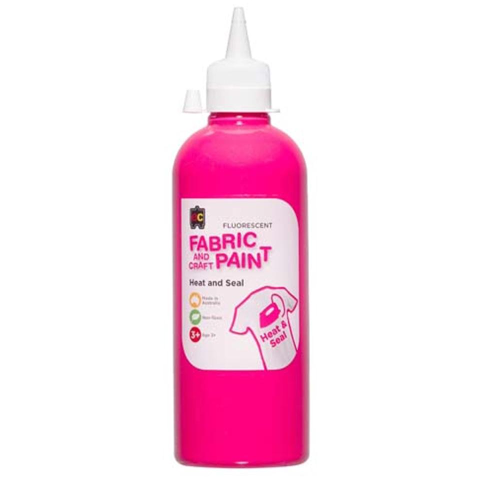 EC Fabric And Craft Paint 500ml Fluorescent Pink
