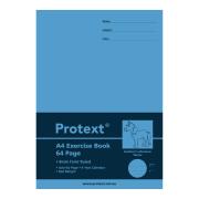 Protext Exercise Book A4 Polypropylene Stapled 8mm Ruled 70gsm 64 Pages