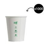 Truly Eco Single Wall Uni 90mm Coffee Cup 8oz White Carton 1000