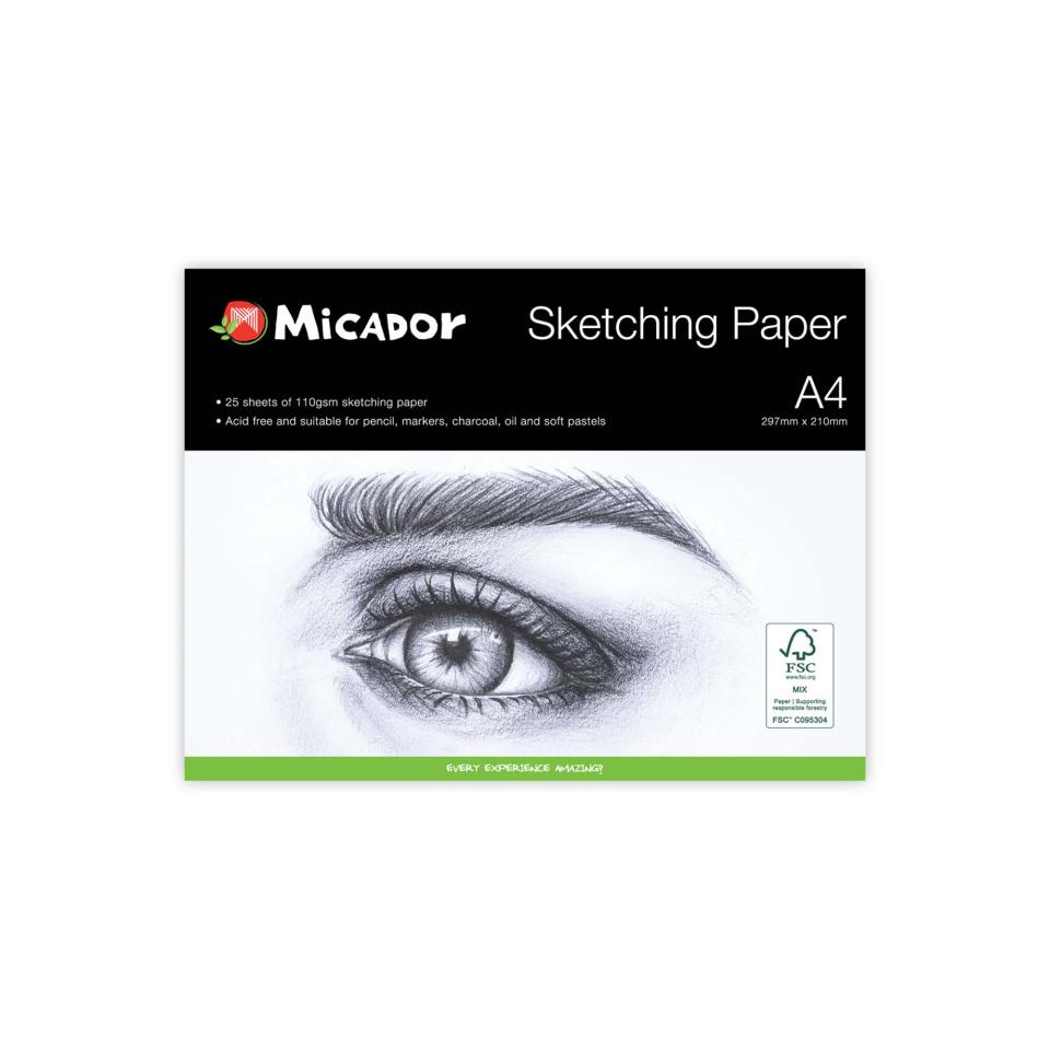 Micador Sketching Paper A4 110GSM 25 sheets Image