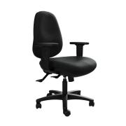 Chair Solutions Delta 135 Ratchet High Back 3 Lever Chair With Arms in Warwick Key Largo Ebony
