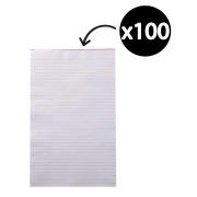 Winc Writing Pad Foolscap Ruled Recycled 50gsm White 100 Sheets