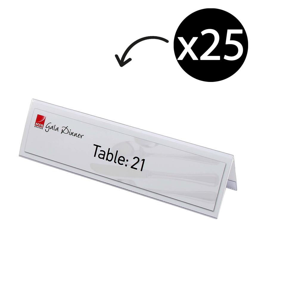 Rexel 90036 Name Plate Plastic Plus Cards Large Box 25 Winc