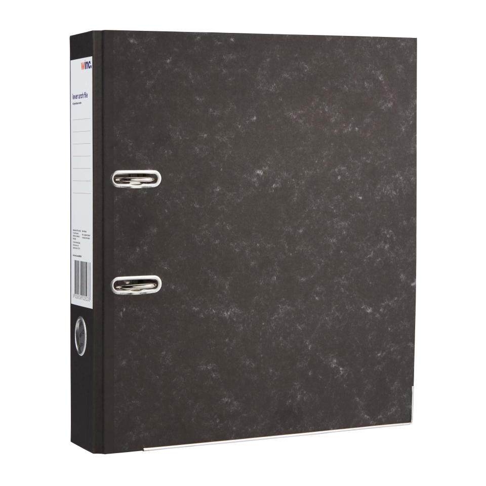 Winc Lever Arch File A4 Board Mottle Grey/Black Winc