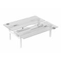 Thumbnail image of Buro Altri Height Adjustable B2B Desk 1800(W)x1600(D)x630-1280(H)mm Sq Leg White Fixed Cable Tray