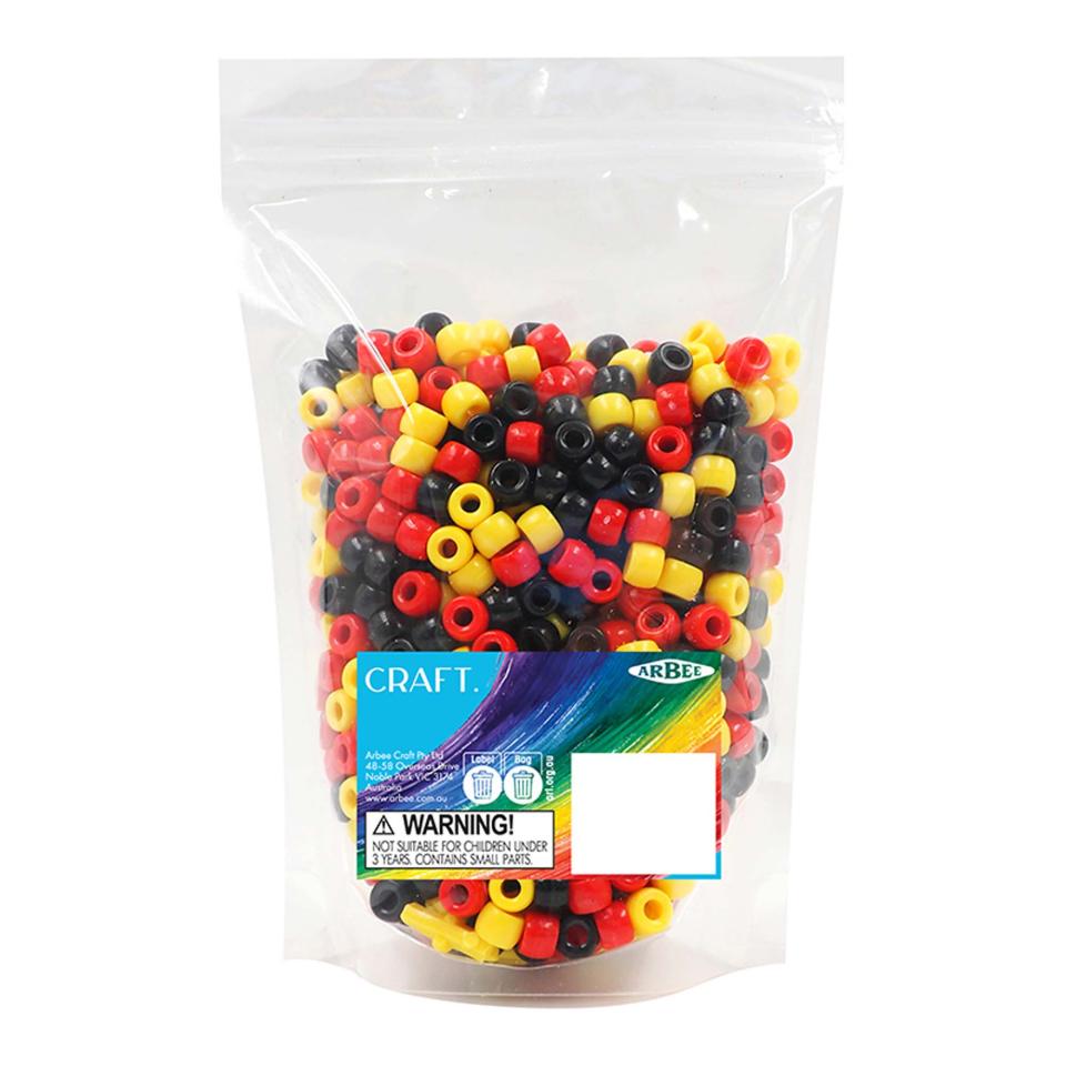 Arbee Beads Pony Beads Ryb Multicolour 9mm Image