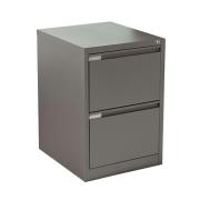 Mercury Vertical Filing Cabinet 2 Drawer 710h x 470w x 620dmm Graphite Ripple