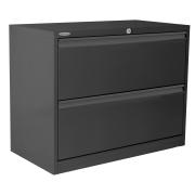Steelco Lateral Filing Cabinet 2 Drawer Lockable 710h x 915w x 463dmm