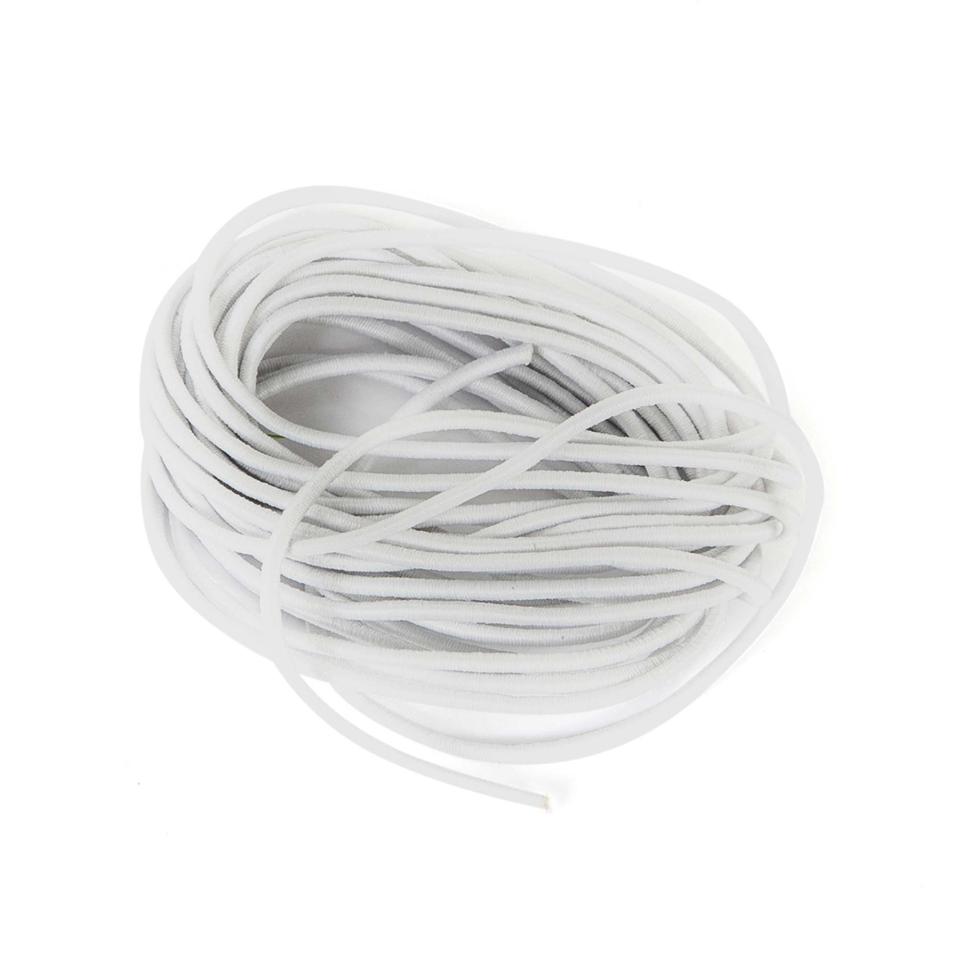 Shamrock Little Elastic Round White 2mm X 4m