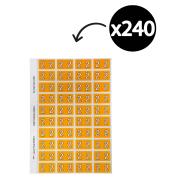 Avery Colour Coding Labels 25mm Numeric 2 Yellow Pack 240
