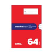 Winc Exercise Book NSW 250x175mm 12mm Ruled 57gsm 64 Pages Red Pack 20