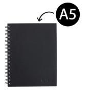Winc Hardcover Spiral Notebook Ruled 225 x 175mm A5 200 Pages Black