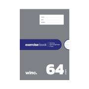 Winc Exercise Book NSW 250 x 175mm 10mm Ruled 57gsm 64 Pages Dark Grey Pack 20