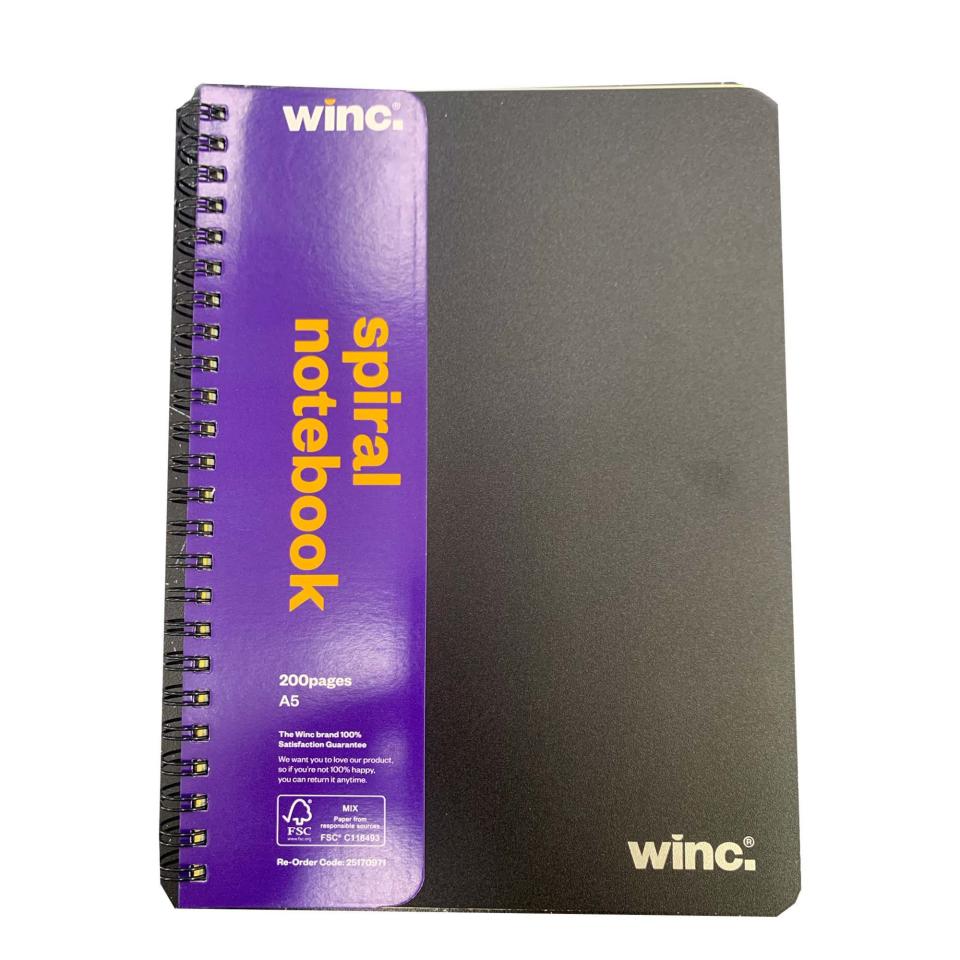 Noritsu NOLTY NTBNT3205 Notebook, Horizontal Type, Slim, Grid Matrix, Pink