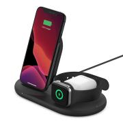 Belkin 3-in-1 Wireless Charger For Apple Devices Black