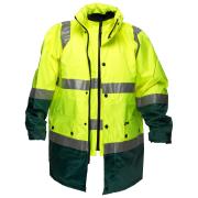 Prime Mover Hv888-1 Wet Weather 4 In 1 Jacket Reflective Taped  Yellow/Green 3XL