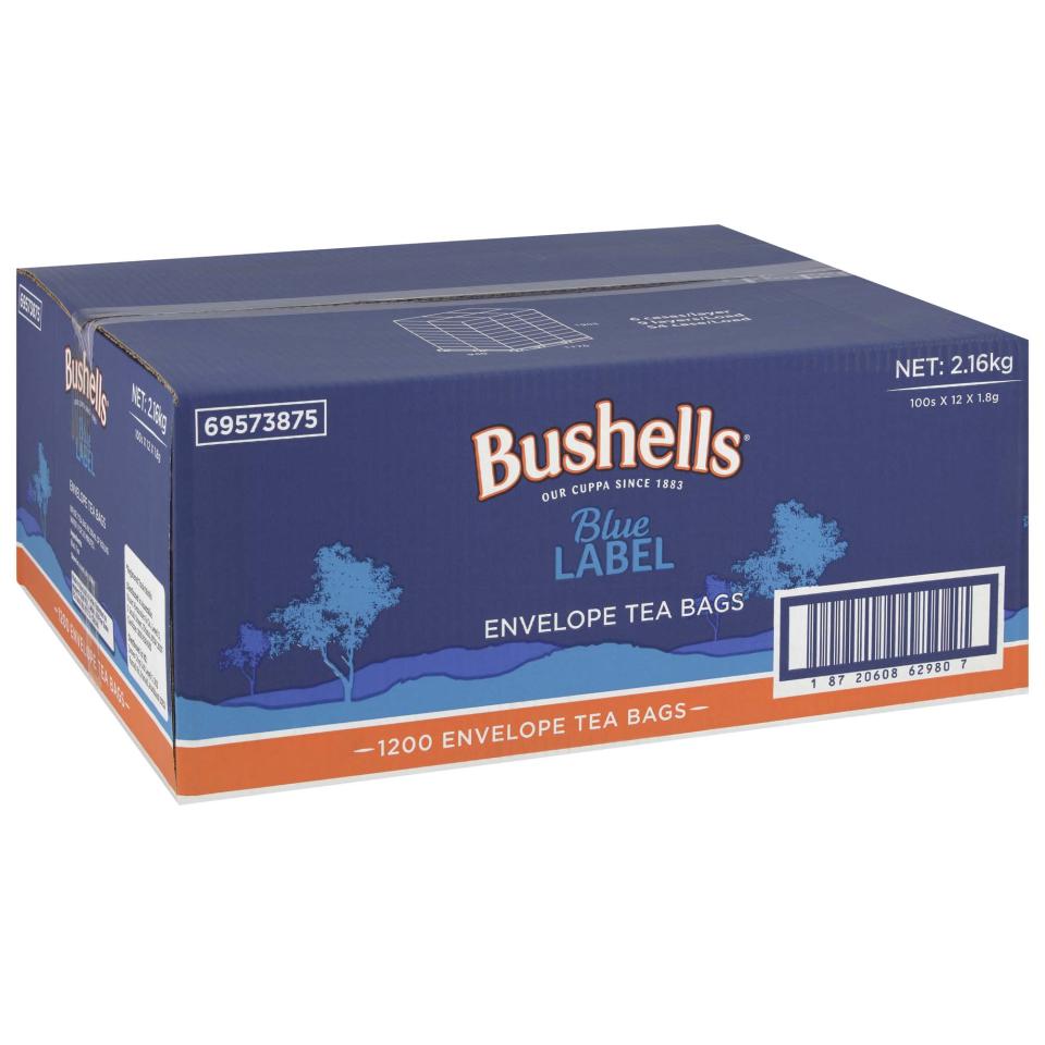 Bushells Black Enveloped Tea Bags Carton 1200