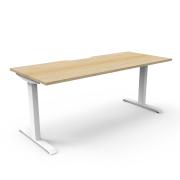 Rapidline Boost Static Single Workstation No Screen 1200W Oak / White