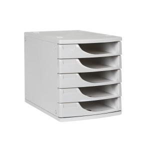 Metro Desktop Storage Foolscap Grey 5 Drawers Winc