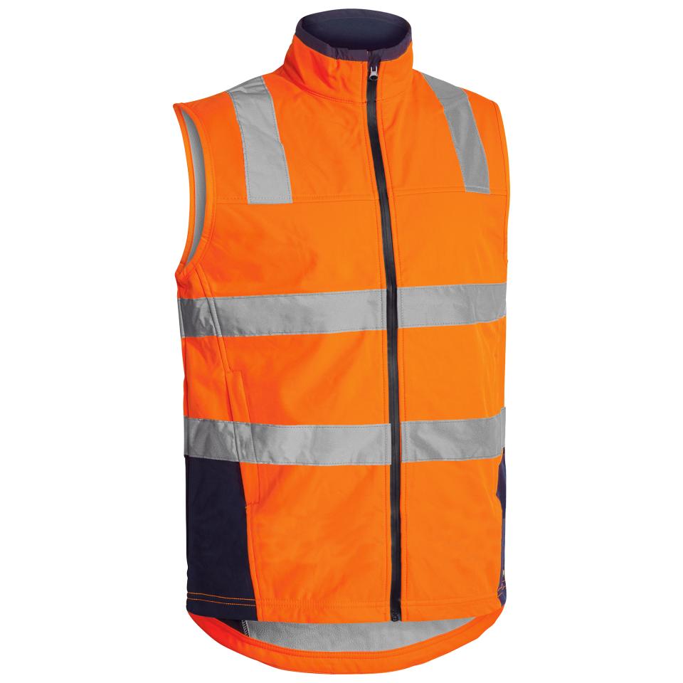 Bisley Taped Hi Vis Soft Shell Vest Orange 2xl