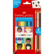Faber-castell World Colors Eco Pencils 12+3 Pack