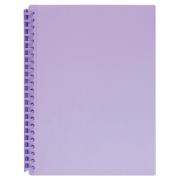 Marbig Display Book A4 Refillable 20 Pocket Insert Cover/Pastel Purple