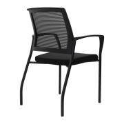 Dal Urbin Stackable Chair with Mesh Back And 4 Leg Black