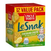 Uncle Tobys Le Snak Cheddar Cheese Crackers Snack 22g Box 12